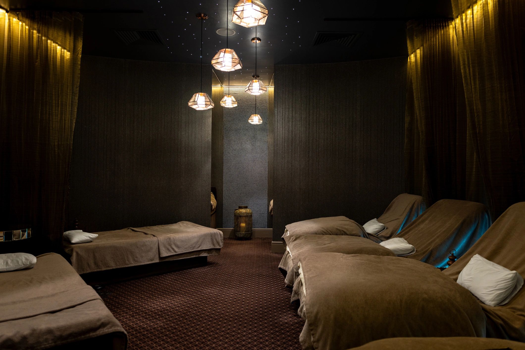 Quiet luxury spa relaxation area
